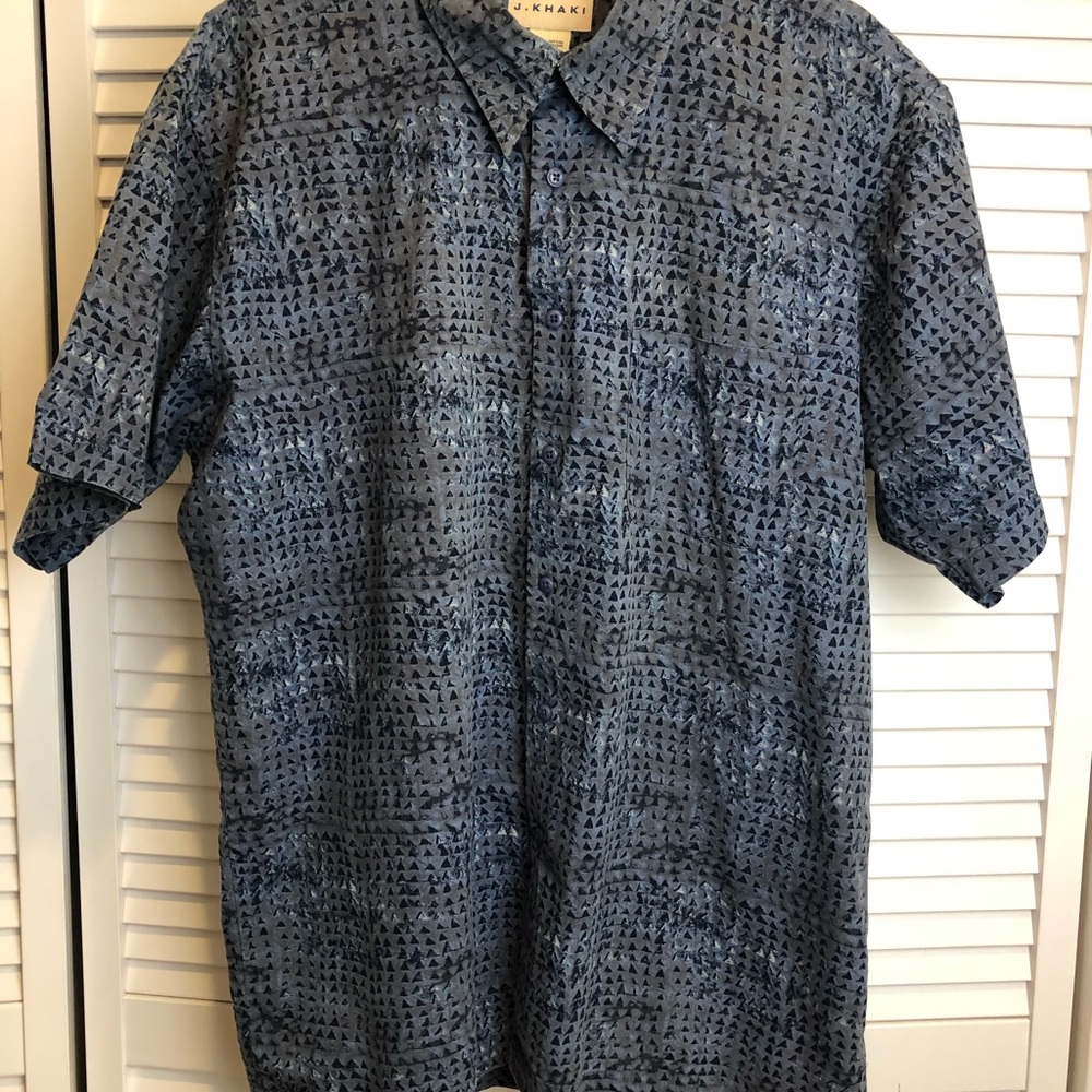 J. Khaki Men’s M Shirt Short Sleeve Button Up  Pocket